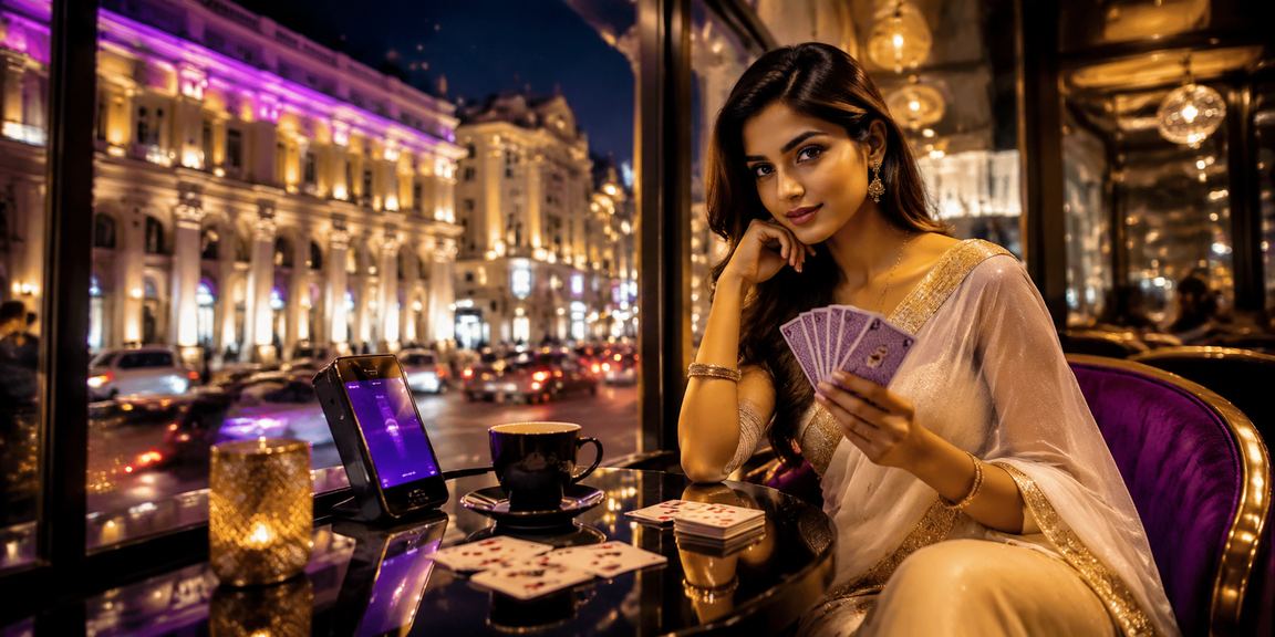 Modern Delhi Connaught Place at night with illuminated buildings