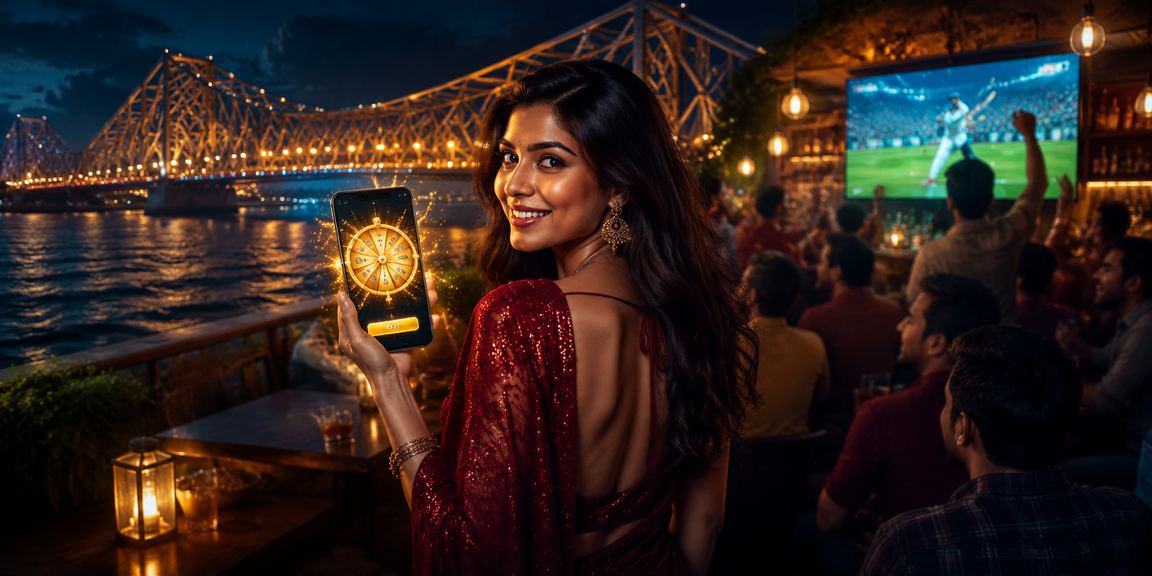Teen Patti cards dealt in Kolkata setting with focus on betting interface